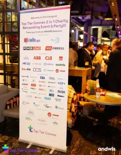 The sponsor roller banner