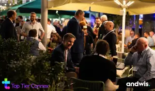 Networking on the terrace