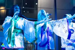 The ABBA tribute band in full costume