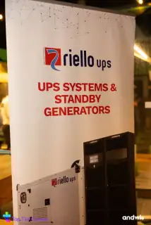The Riello UPS stand