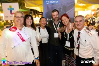 By the Calmor Consulting stand