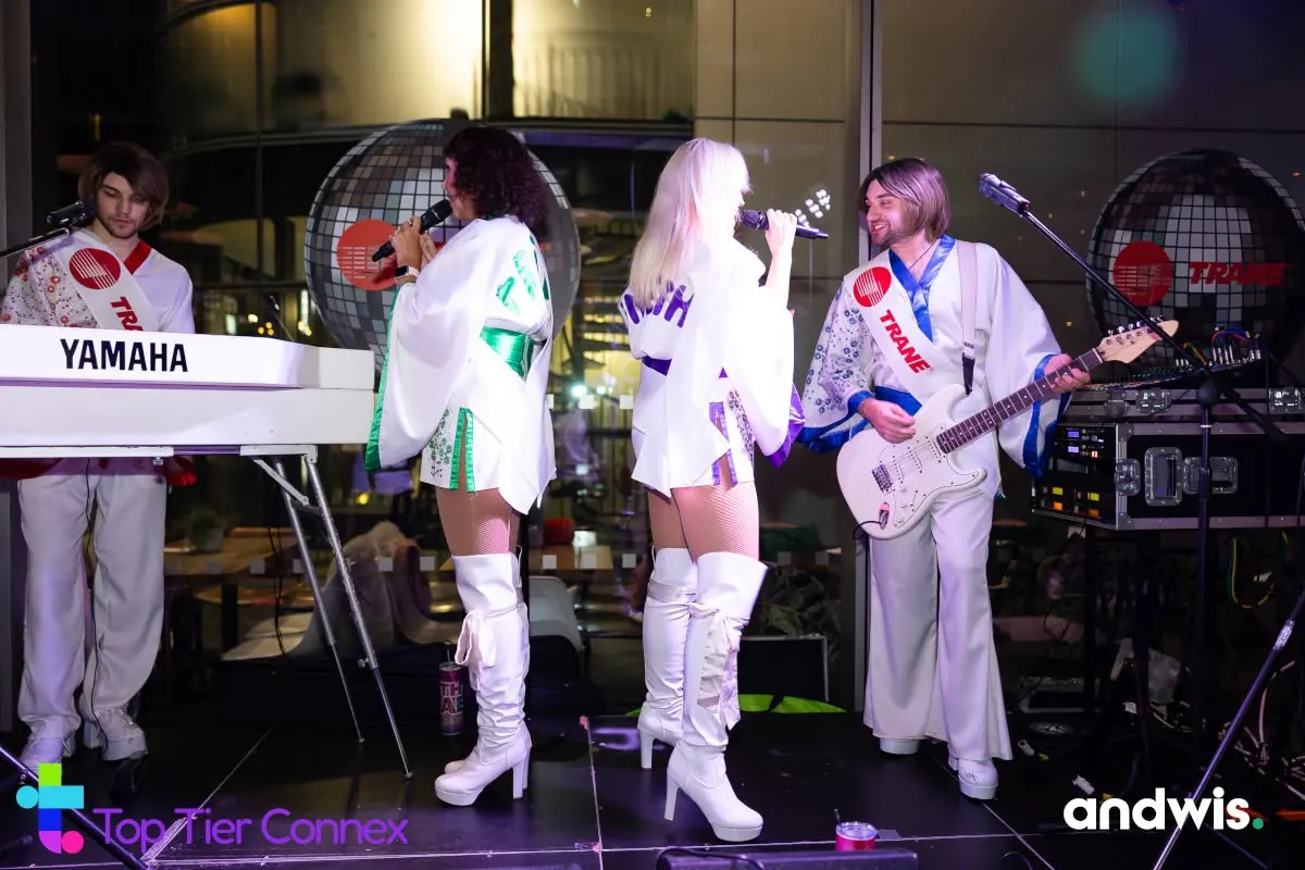 The ABBA tribute band on stage